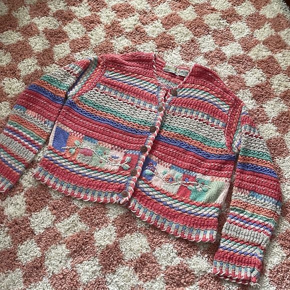 Sigrid Olsen Sweaters - Vintage Hand knit Sigrid Olsen button up sweater